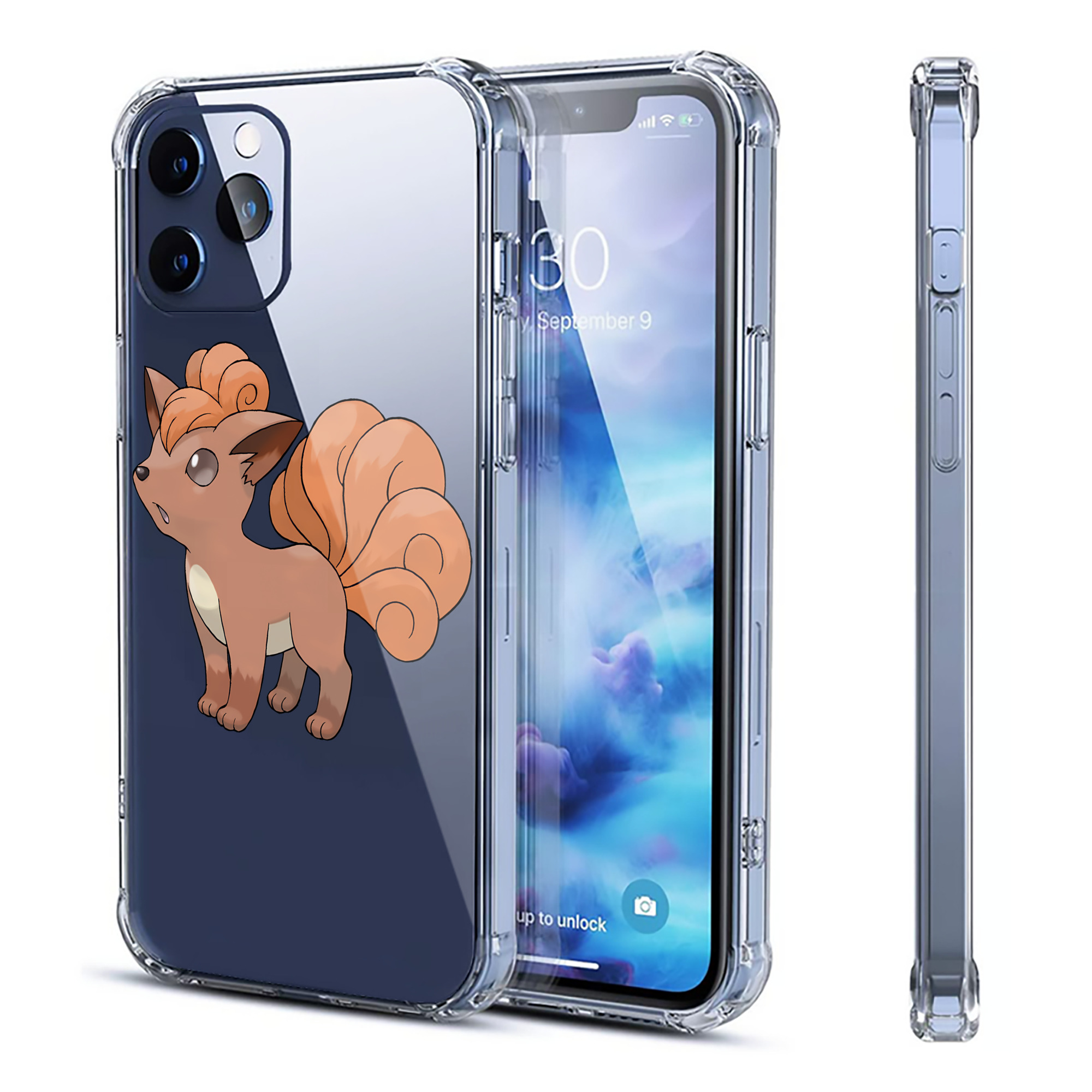 （画像用） ポケットモンスター Pokémon 【iPhone 12シリーズ対応】透明スマホケース（クリアソフトケース）